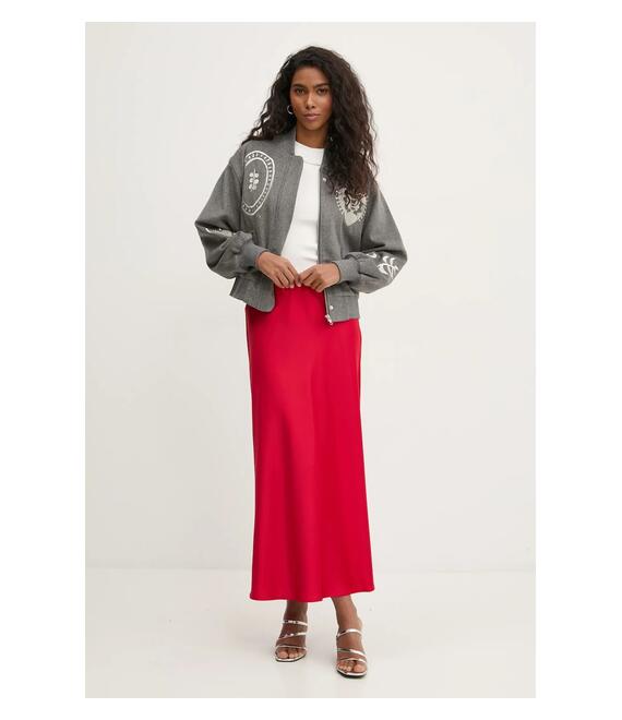 Bomber μπουφάν από μαλλί Never Fully Dressed Midnight Romance Bomber χρώμα: γκρι, NFDOU359