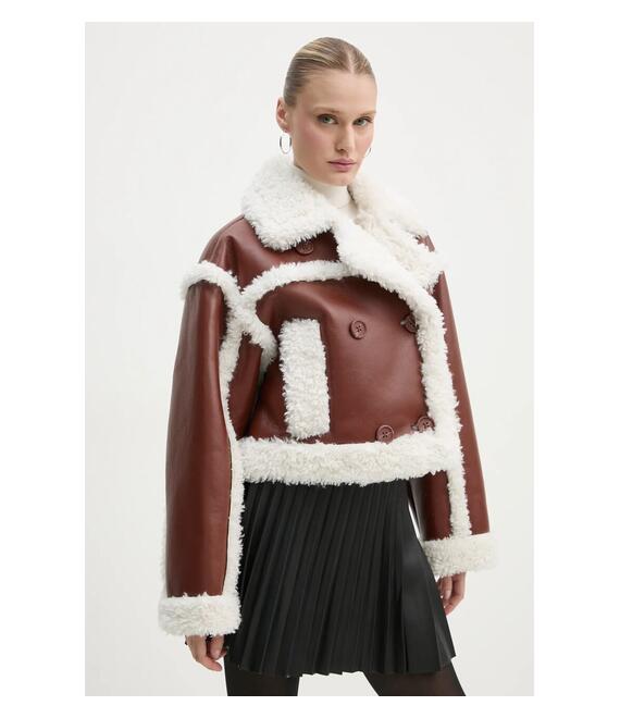 Μπουφάν Stand Studio Kristy Jacket χρώμα: καφέ, 61090-9010