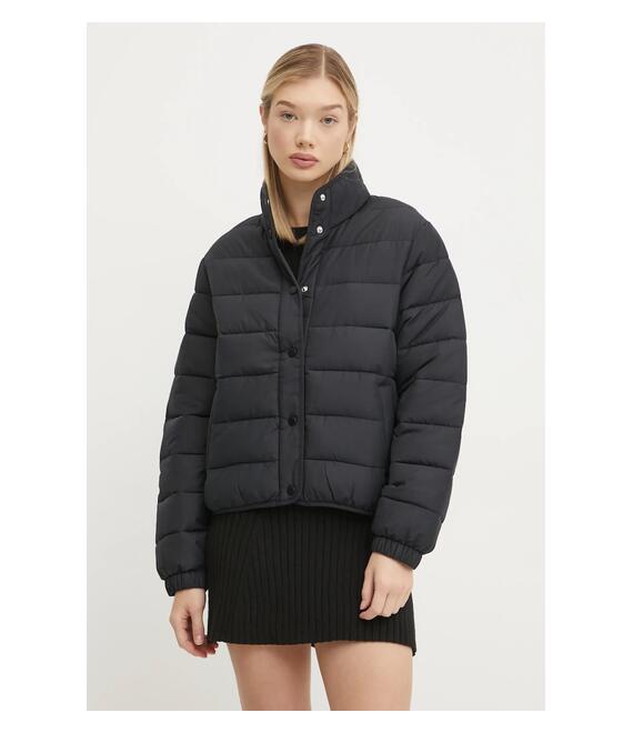 Μπουφάν Hollister Co. χρώμα: μαύρο, KI344-4102