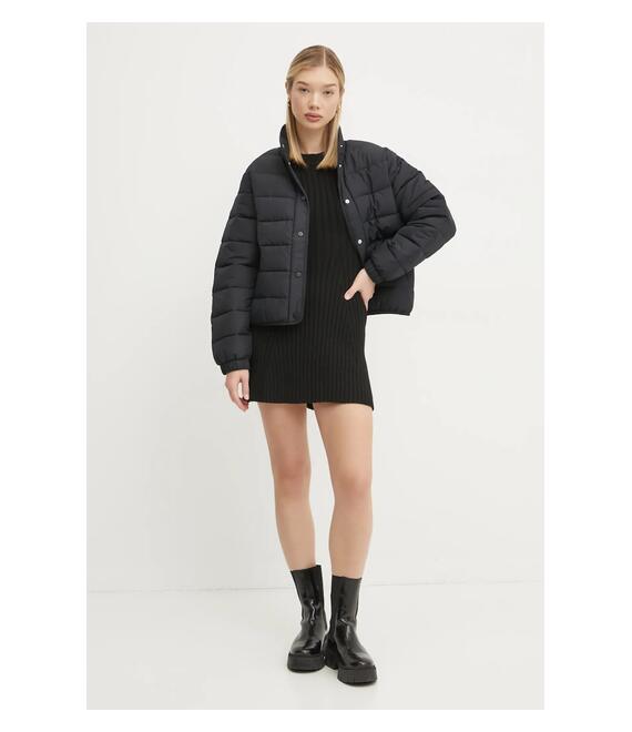 Μπουφάν Hollister Co. χρώμα: μαύρο, KI344-4102
