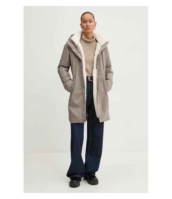 Μπουφάν Hollister Co. χρώμα: μπεζ, KI344-4657