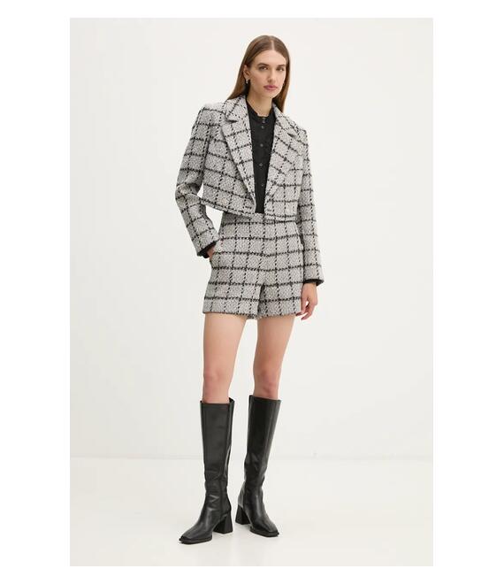 Σακάκι Bruuns Bazaar DoxaBBNanyas short blazer χρώμα: γκρι, BBW4175