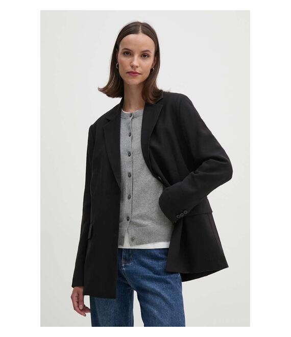 Σακάκι Calvin Klein Jeans χρώμα: μαύρο, J20J223926