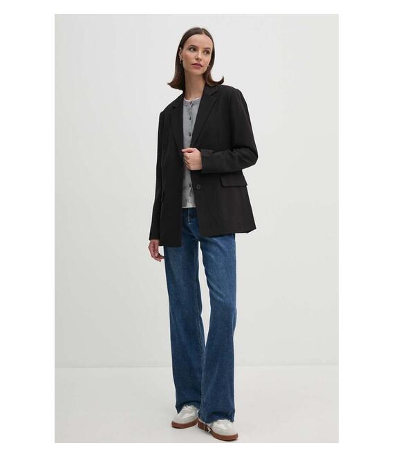 Σακάκι Calvin Klein Jeans χρώμα: μαύρο, J20J223926