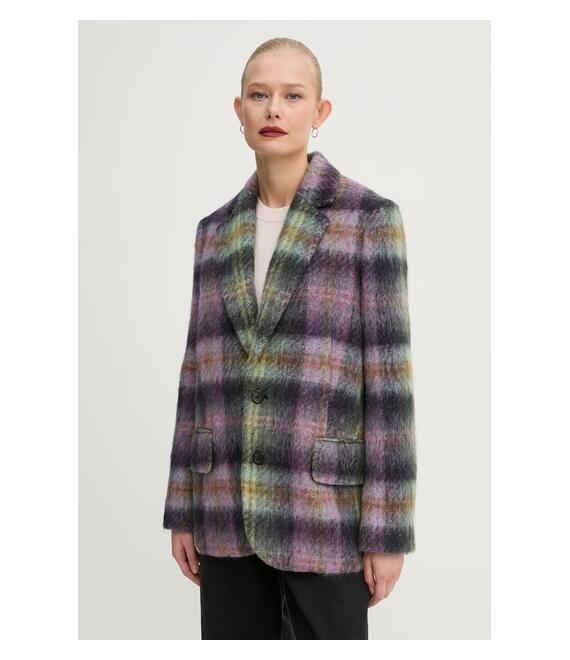 Μπλέιζερ με μίγμα μαλλιού PS Paul Smith χρώμα: μοβ, W2R.370J.N31217