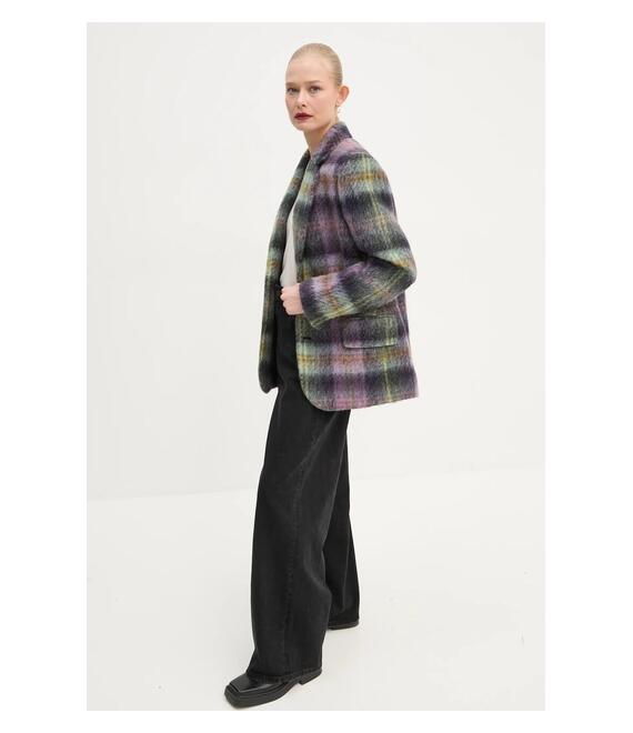 Μπλέιζερ με μίγμα μαλλιού PS Paul Smith χρώμα: μοβ, W2R.370J.N31217