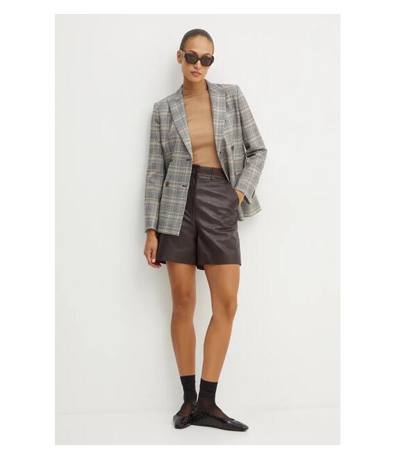 Μάλλινο σακάκι Weekend Max Mara χρώμα: μαύρο, 2425046052600