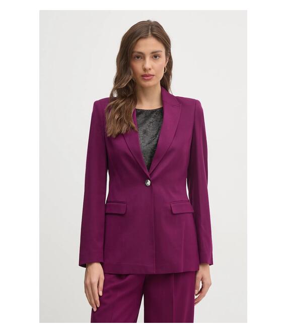 Μπλέιζερ με μίγμα μαλλιού United Colors of Benetton χρώμα: μοβ, 27UPDW02L