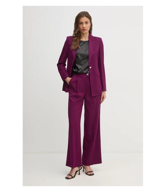 Μπλέιζερ με μίγμα μαλλιού United Colors of Benetton χρώμα: μοβ, 27UPDW02L