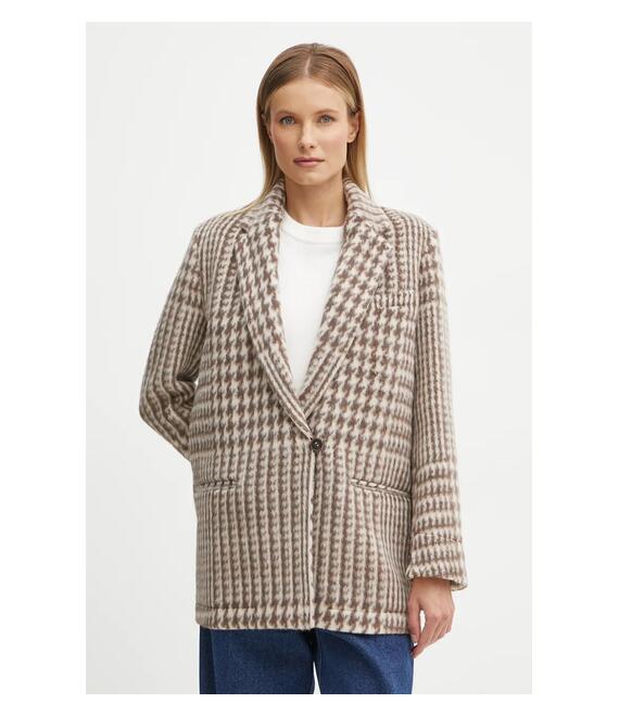 Μάλλινο σακάκι Forte Forte χρώμα: μπεζ, 13206_my coat