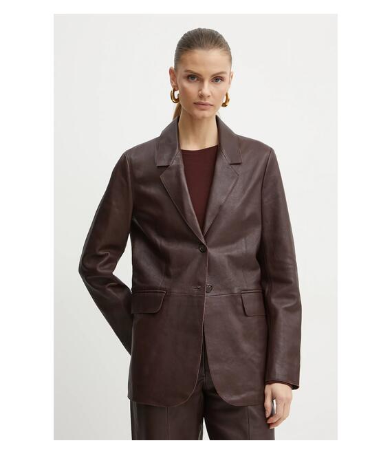 Δερμάτινο σακάκι Forte Forte χρώμα: κόκκινο, 13214_my jacket