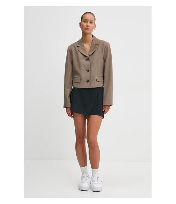 Σακάκι Abercrombie & Fitch χρώμα: καφέ, KI144-4154
