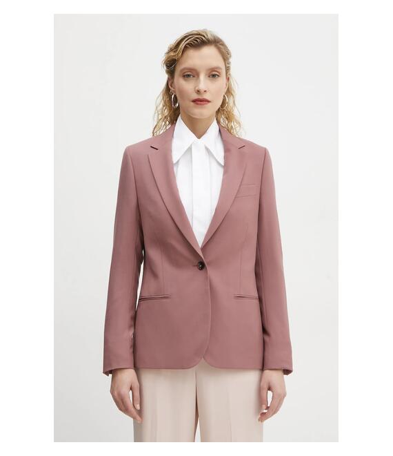 Μάλλινο σακάκι PS Paul Smith χρώμα: ροζ, W2R.248J.P31053