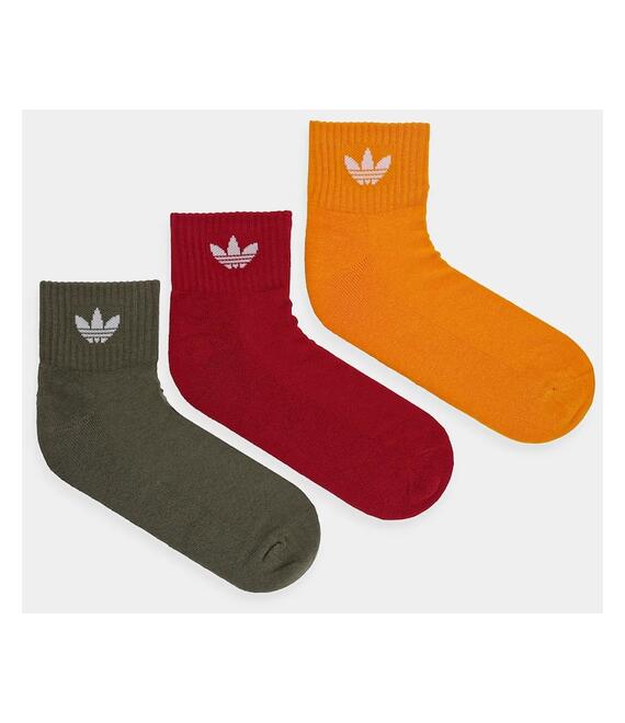 Κάλτσες adidas Originals 3-pack χρώμα: πορτοκαλί, IX5240