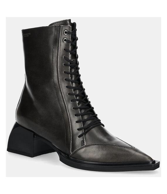 Δερμάτινες μπότες Vagabond Shoemakers VIVIAN γυναικείες, χρώμα: γκρι, 5853-118-15