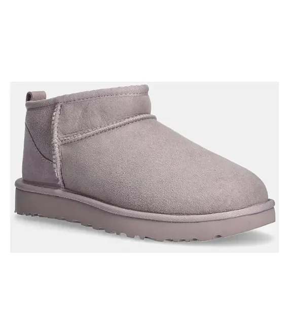 Μπότες σουέτ UGG Classic Ultra Mini χρώμα: βιολετί, 1116109-PSK