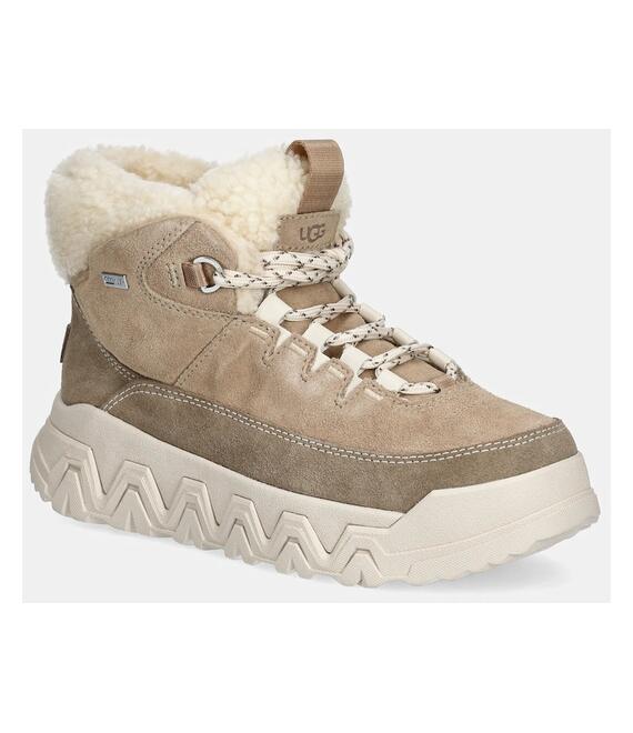Σουέτ μπότες χιονιού UGG Terretrail Cozy Lace γυναικείες, χρώμα: πράσινο, 1158210-SAN