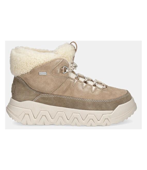 Σουέτ μπότες χιονιού UGG Terretrail Cozy Lace γυναικείες, χρώμα: πράσινο, 1158210-SAN