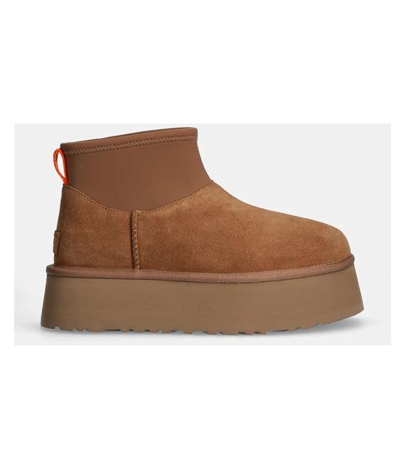 Μπότες σουέτ UGG Classic Mini Dipper χρώμα: καφέ, 1168170-CHE
