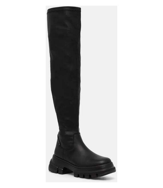 Μπότες Tommy Jeans TJW LIGHTWEIGHT OTK BOOT χρώμα: μαύρο, EN0EN02634