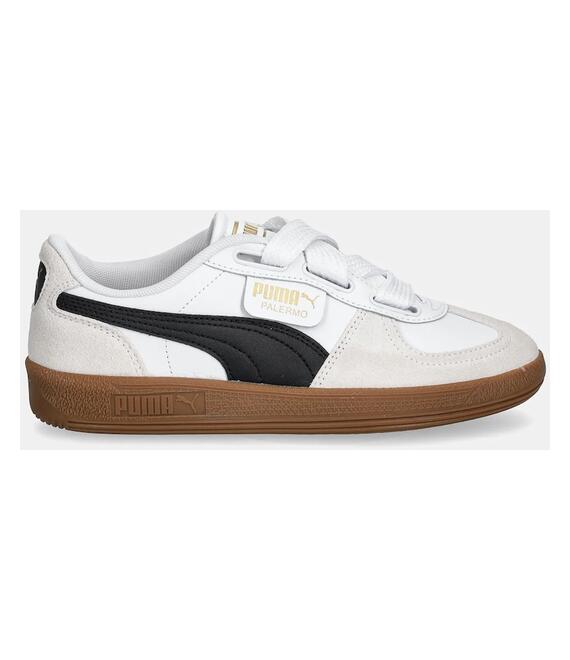 Δερμάτινα αθλητικά παπούτσια Puma Palermo Wide Lace SD χρώμα: άσπρο, 402109