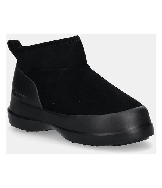 Μπότες χιονιού σουέτ Moon Boot MB LUNA LOW BOOT SUEDE χρώμα: μαύρο, 80D2480040 N001