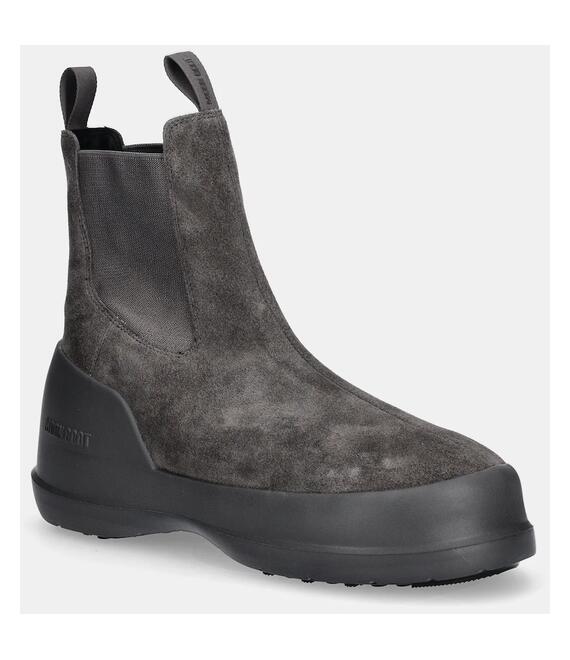 Μπότες χιονιού σουέτ Moon Boot MB LUNA CHELSEA SUEDE χρώμα: γκρι, 80D2480050 H005