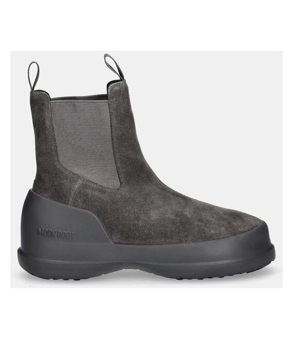 Μπότες χιονιού σουέτ Moon Boot MB LUNA CHELSEA SUEDE χρώμα: γκρι, 80D2480050 H005