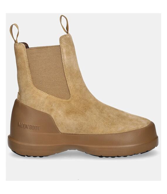 Σουέτ μπότες τσέλσι Moon Boot MB LUNA CHELSEA SUEDE χρώμα: καφέ, 80D2480050 L003