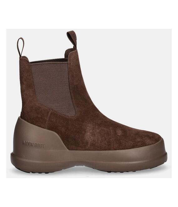 Μπότες χιονιού σουέτ Moon Boot MB LUNA CHELSEA SUEDE χρώμα: καφέ, 80D2480050 M004