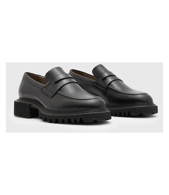 Δερμάτινα μοκασίνια AllSaints Lola Loafer χρώμα: μαύρο, W102FB
