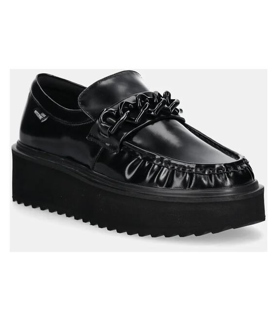 Κλειστά παπούτσια Love Moschino χρώμα: μαύρο, JA10446I0LJD0000