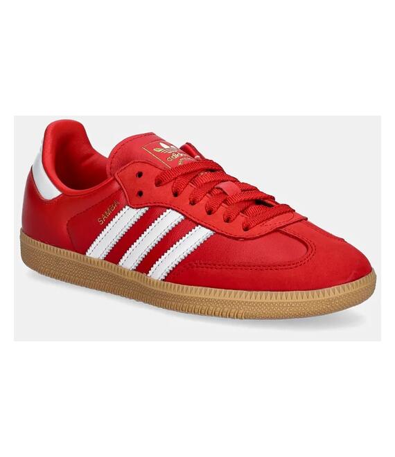 Δερμάτινα αθλητικά παπούτσια adidas Originals Samba OG W χρώμα: κόκκινο, IE6524
