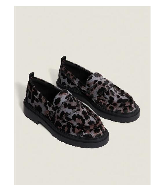 Δερμάτινα μοκασίνια Hoff MOCASIN LEOPARD GRIS χρώμα: γκρι, 22428003