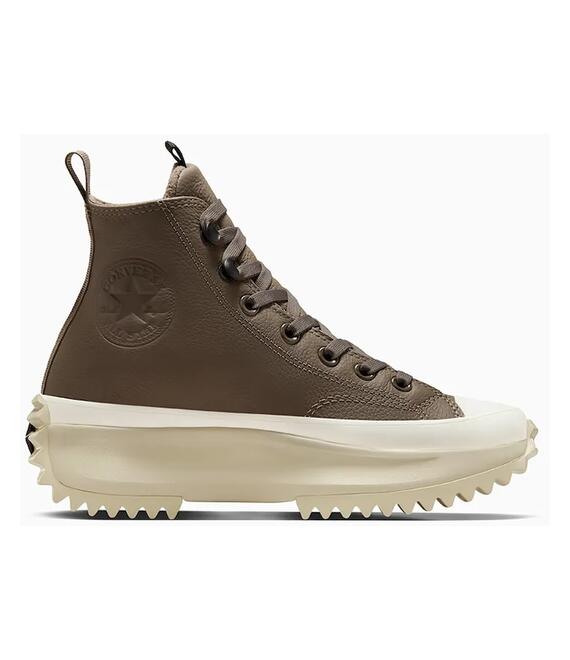 Δερμάτινα ελαφριά παπούτσια Converse Run Star Hike χρώμα: καφέ, A10049C