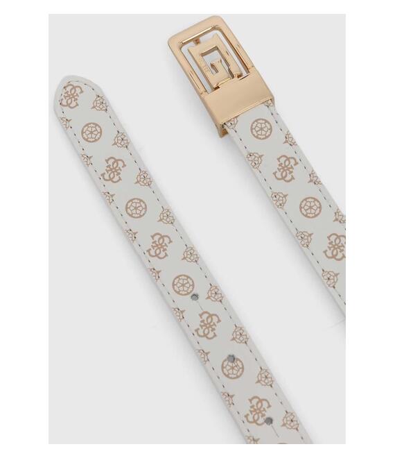 Ζώνη Guess ARLN χρώμα: άσπρο, BW9137 P4320