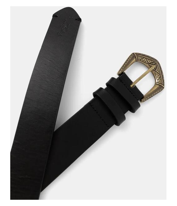 Δερμάτινη ζώνη Pepe Jeans LINDSAY BELT χρώμα: μαύρο, PL020855