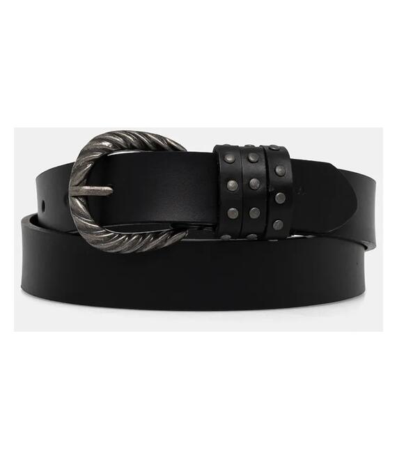 Δερμάτινη ζώνη Pepe Jeans HALSEY BELT χρώμα: μαύρο, PL020856