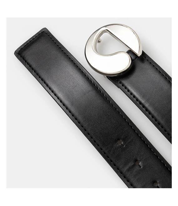 Δερμάτινη ζώνη Coperni Coperni Logo Leather χρώμα: μαύρο, COPBE01405C
