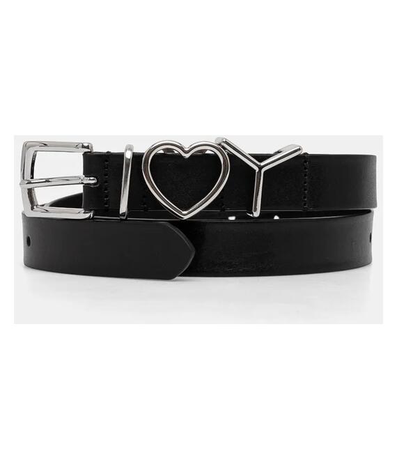 Ζώνη Y/Project Y HEART BELT 25MM χρώμα: μαύρο, 621BE008