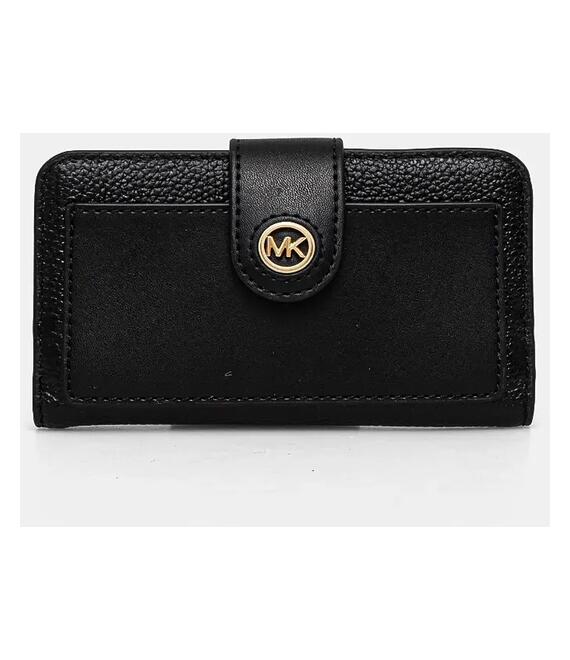 Δερμάτινο πορτοφόλι MICHAEL Michael Kors γυναικείο, χρώμα: μαύρο, 32S4G0KF6L