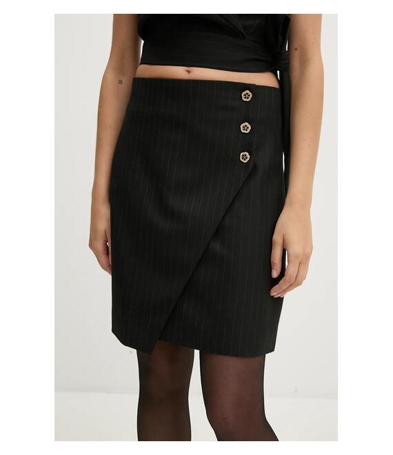 Φούστα από μείγμα μαλλιού Bruuns Bazaar BillBBMadina skirt χρώμα: μαύρο, BBW4106
