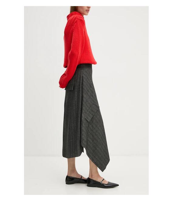 Φούστα Remain Striped Draped χρώμα: γκρι, 502080000