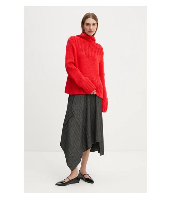 Φούστα Remain Striped Draped χρώμα: γκρι, 502080000