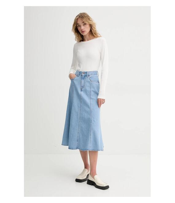 Τζιν φούστα Levi's χρώμα: μπλε, A8730