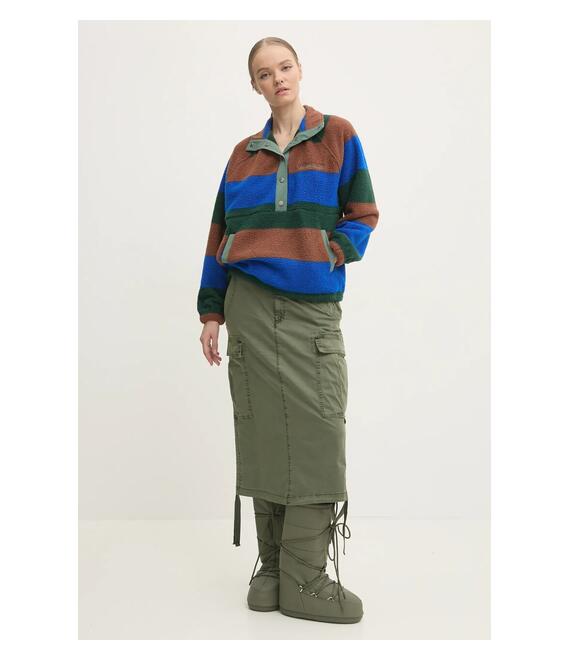 Φούστα Superdry χρώμα: πράσινο, W7210336A-1GN