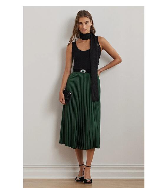 Φούστα Lauren Ralph Lauren χρώμα: πράσινο, 200951500