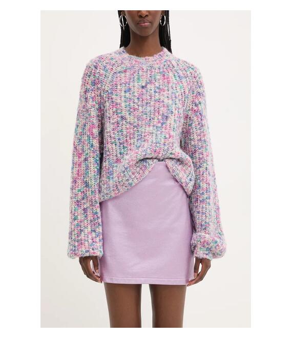 Φούστα Desigual LONDON χρώμα: ροζ, 24WWFK01