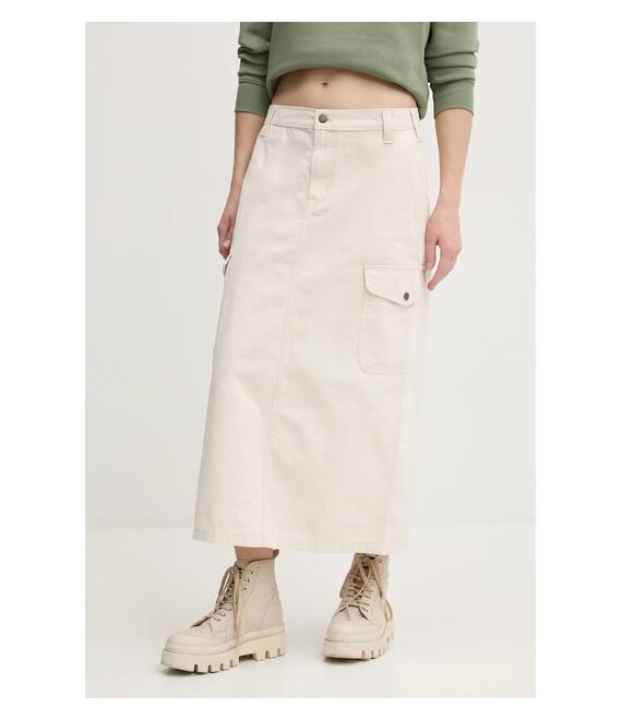 Βαμβακερή φούστα Dickies DUCK CANVAS χρώμα: γκρι, DK0A4Z2R