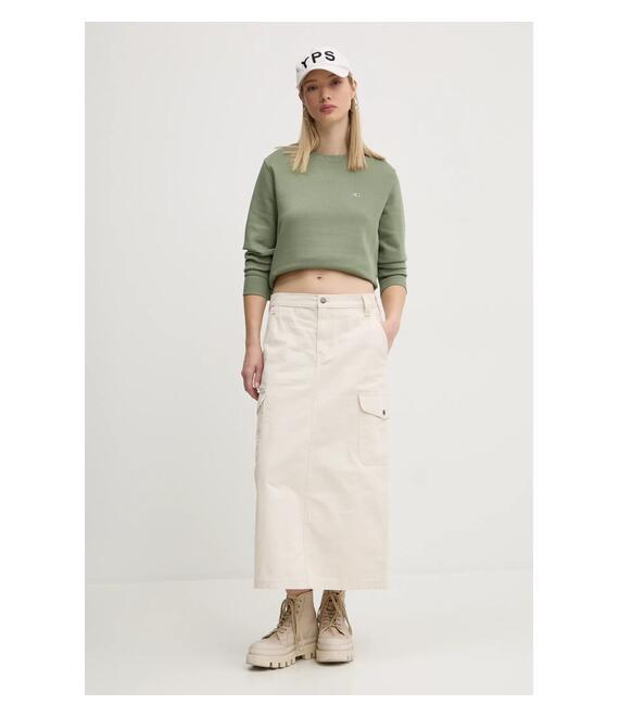 Βαμβακερή φούστα Dickies DUCK CANVAS χρώμα: γκρι, DK0A4Z2R